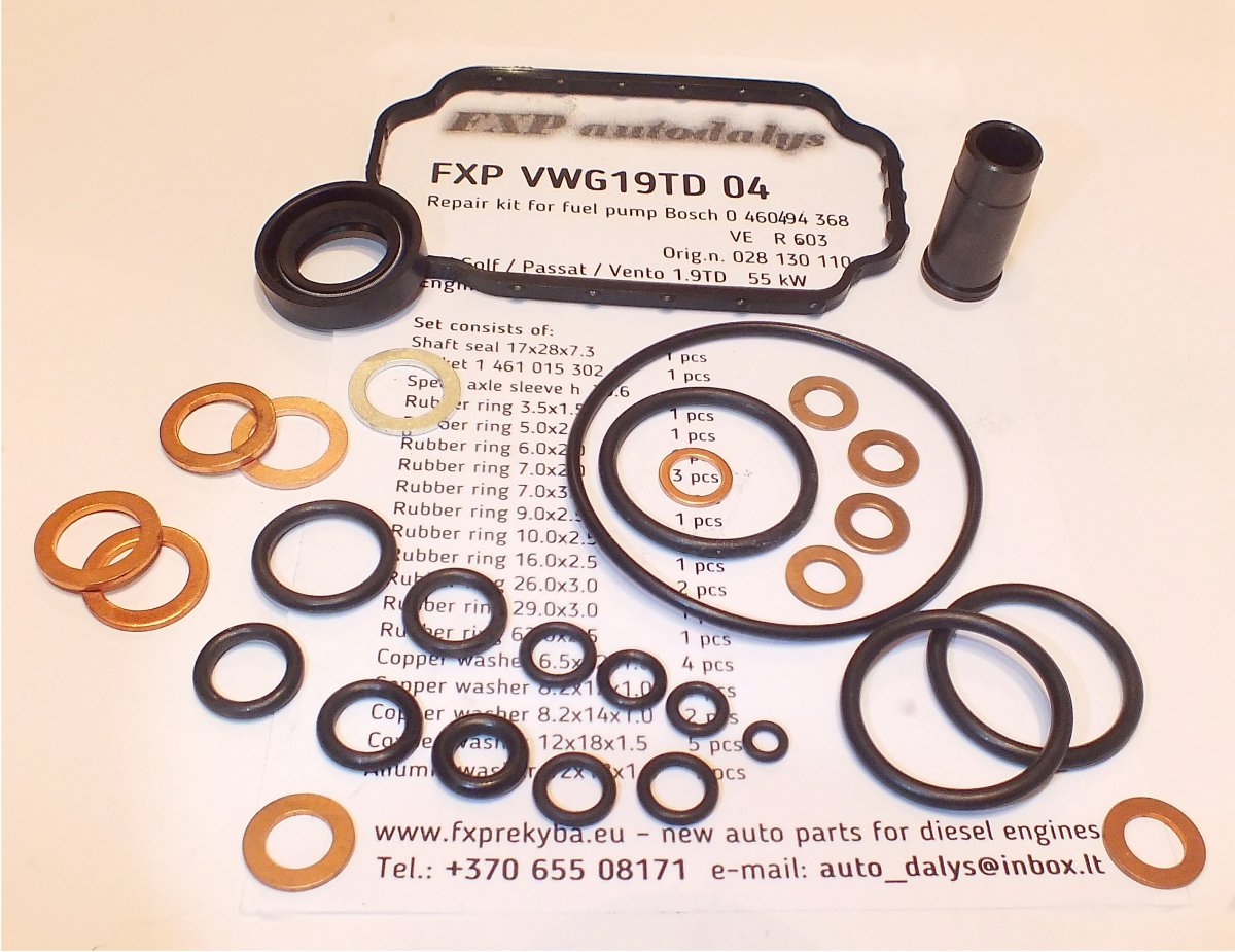 Kuro siurblio Bosch 0 460 494 368 remontinis komplektas